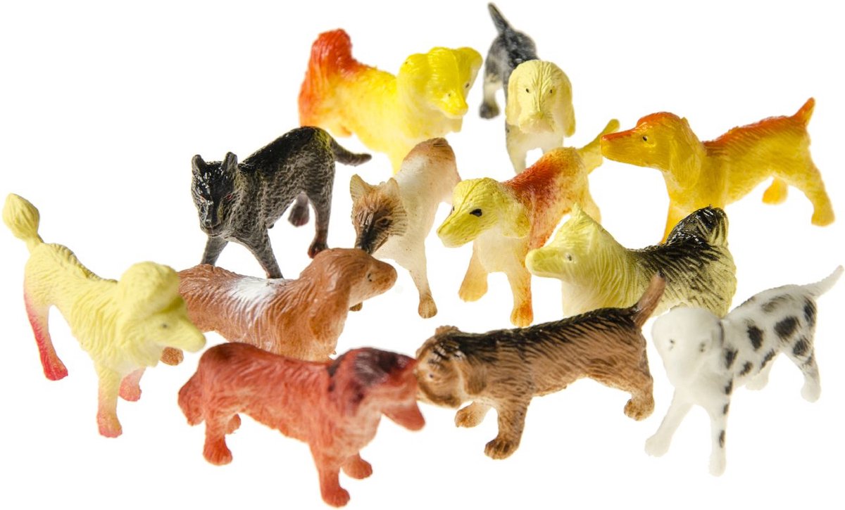 12 Stuks Speelfiguren honden&Katten - Jongens - Meisjes - Speelgoed