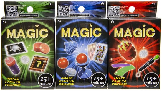 3 Stuks Magic Tricks Doos - 45 magische trucs - voor Kinderen vanaf 6 jaar - Kinderfeestje - Cadeau