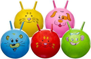 Dierengezicht Jumpbal 2 Stuks - Skippy Dieren - Speelgoed Kinderen - Vanaf 18 maanden - Tot 40 kg Gewicht - 46 cm