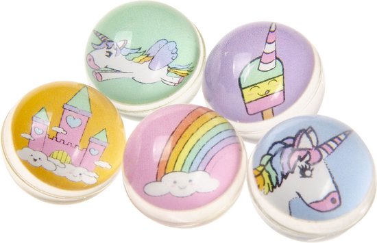 Stuiterballen Eenhoorn - 6 Stuks - Unicorn - Traktatie voor Kinderen - Cadeau