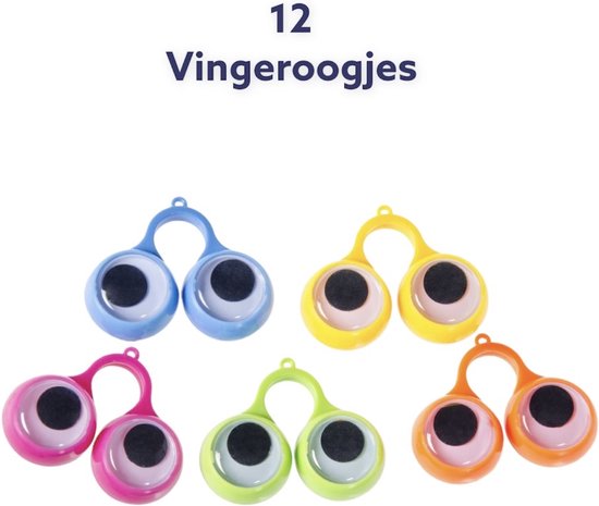 Vingerogen 12 Stuks - Ring met Oogjes - Wiebeloogjes - Uitdeelcadeaus - Traktatie