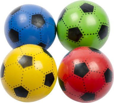 Plastic Voetbal Set 4 Stuks - 23CM - 90 Gram - Kinderen - Verschillende Kleuren - Rood/Blauw/Groen/Geel