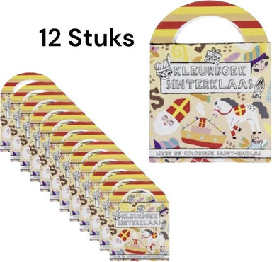 Uitdeelboekjes - Sinterklaas Kleurboekjes - 12 Stuks - Traktatie - Uitdeelcadeautjes voor Kinderen