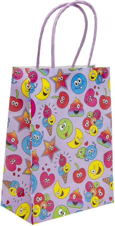 12 Stuks Smiley Geschenktasjes met Handvat - Tasjes Voor Uitdeelcadeautjes - Lachgezicht - Kinderfeestje image 2